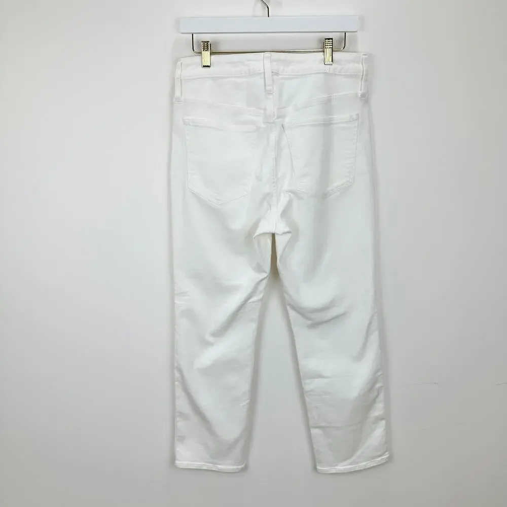 J.Crew Petite Curvy Vintage Straight Slim Jeans High Waisted White US 30 NWT